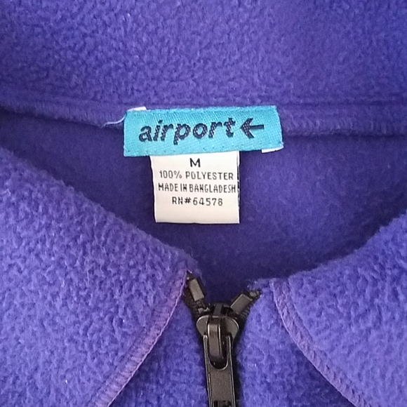 Blue , white , and black cropped zip up jacket - Picture 2 of 3